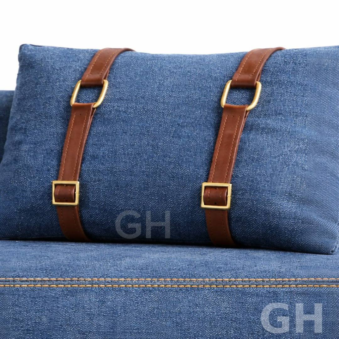 طقم كنب فاخر بلورا | تصميم دنيمي أنيق مع طاولات متكاملة – Ghalora Home